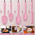 Walfos Silicone Spatula Set of 5, High Heat Resistant Kitchen Scraper Spatulas, Perfect for Cooking, Mixing & Baking
