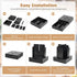 Coffee Station Organizer for Countertop, 4 Compartment Bamboo Coffee Bar Accessories and Disposable Cup Dispenser