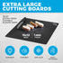 Extra Thick Flexible Plastic Cutting Board Mats with Food Icons, Set of 6, Dishwasher Safe