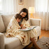 71in 2.0 LetsFunny Burrito Tortilla Throw Blanket, Giant Funny Realistic Food Blanket, Double Sided Taco Tortilla Wrap
