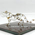 Tiger Miniature Figurines - Hand Blown Glass Art Animals Collectible Gift for Home Décor (Clear Gold)