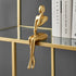 XINXUAN 3 Set Gold Statue Home Decor - Modern Bookshelf & Desk Decor - Piece