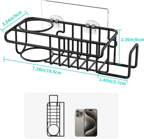 4 1 SUS304 HapiRm in Kitchen Organizers and Storage, Stainless Steel Brush Holder + Dish Cloth Hanger + Soap Rack +