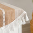 24 Inch Rustic Small Round Tablecloth Light Coffee Cotton Linen Table Cover Heavy Weight Burlap Table Cloth