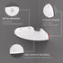 7x7 Inch Set 2, Sezanrpt Corner Shelf Wall Mount of White Acrylic Corner Floating Shelves, Corner Wall Organizer Shelf