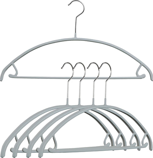 Mawa by Reston Lloyd Non Slip Metal Clothing Hanger, Smooth Shoulder Support with Skirt Hooks, Model 42-U