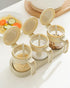 JIMMEAL Set,8.8oz Clear Glass Condiment Spice Jars With Label,Sealing Sugar And Salt Container Seasoning Box