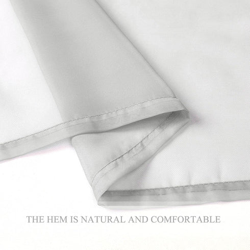 JUSPURBET 2 Pieces Light Gray Window Sheer Curtains, Luxury Solid Semi Sheer Curtain Panel for Living Room Bedroom