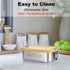 BSTKEY Countertop, 1 2 Butter Dish with Lid for Stainless Steel Butter Holder Container with Silicone Sealing