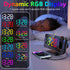 Projection Alarm Clock for Bedroom Ceiling, 180° Rotatable Projector, 7.4” Mirror RGB Digital LED Display, Dual Alarm