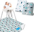2 Pack 46" 42" Splat Mat for Under High Chair & Arts & Eating Mess, Waterproof Baby Playtime Anti-Slip High Chair Mat