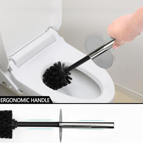 Set Toilet Brush and Holder for Bathroom, Stylish and Durable Cleaning Tool with Modern Design, Compact for Efficient