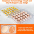 2 Pack 48 MesRosa Deviled Egg Containers with Lid and Handle, Durable Clear Plastic Deviled Egg Carrier Storage Eggs