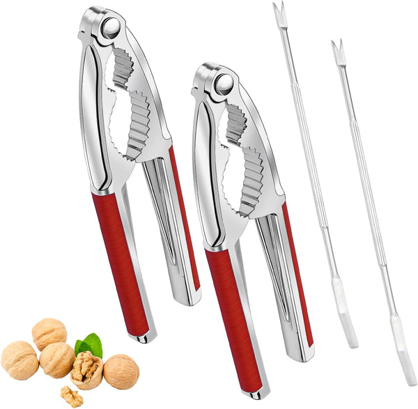 4 Pcs Walnut Cracker Tools, Windspeed Nut Crackers Three Opening Clips Nut