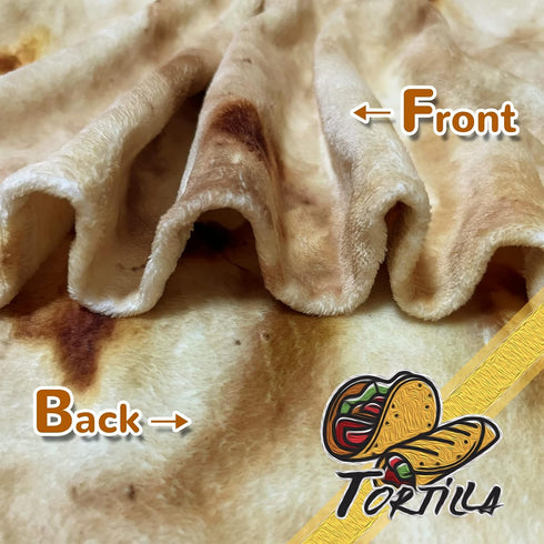 300 80 inches Bcareself Tortilla Blanket Adult Size Giant Double Sided for Kids Funny Realistic Food Personalized Throw
