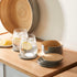 Set HABITAS Spun Bamboo Coasters Spun Bamboo Coasters for Drinks - Coaster with Bamboo Wood Coasters and Coaster