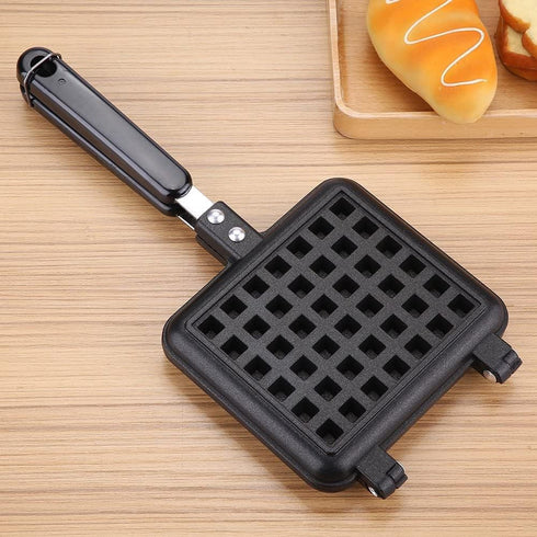 G & D Nonstick Waffle Maker Pan, Aluminum, 13 in L x 5.5 in W x 1.2 in H, True Nonstick Coating