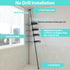 39-125 Inch 4 Corner Shower Caddy, Adjustable Height With ABS Shelves, Drill Free Organizer, Layer Rustproof Metal