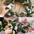 Vellibring 32 Pack Artificial White Berry Stems, Christmas White Berries Picks Holly Berry Branches for Christmas Tree