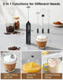 3 3 AMOSA Milk Frother Handheld with Stand, Rechargeable Frother with Speeds & Heads, Travel Frother with Case, Coffee