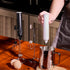 Milk Frother Handheld with 3 Stainless Steel Whisks, Rechargeable Electric Drink Mixer with Stand & Travel Case for