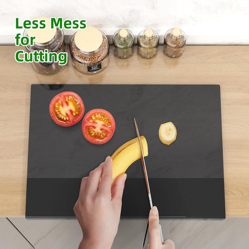 Acrylic Cutting Board with Counter Lip, 60% Thicker & Durable, BPA-Free Kitchen Tool, Easy to Clean