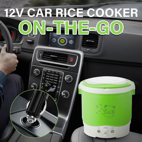 1L 12V OSBA Mini Rice Cooker, Travel Rice Cooker Small For Car, Cooking For Soup Porridge and Rice, Cooking Heating