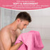 QUBA LINEN 100% Towels-27x54inch 6 Pack Cotton Bath - Shower Towels - Light Weight, Ultra Absorbent Towels for Bathroom