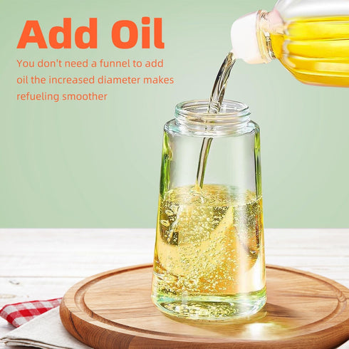16oz Olive Oil Dispenser Bottle, 2 in 1 Sprayer for Kitchen, Cooking, Salad, and Barbecue