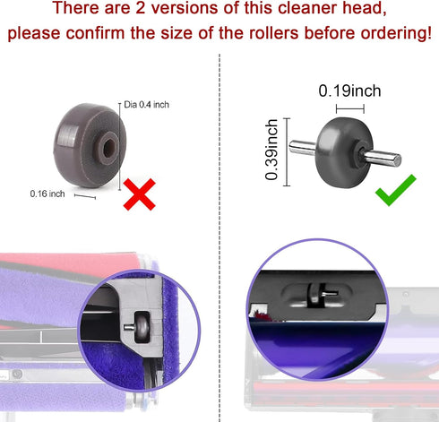 Dyson V6 V7 V8 V10 V11 V12 DC58 DC59 DC62 DC74 Vacuum Cleaner Ball Wheel + Soleplate Wheels Replacement Parts 35W 50W