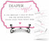 Pink Diaper Party Game Set, 50 Pcs Diaper Raffle Tickets, 1 Wooden Sign & 1 Iron Stand, Baby Shower Kit