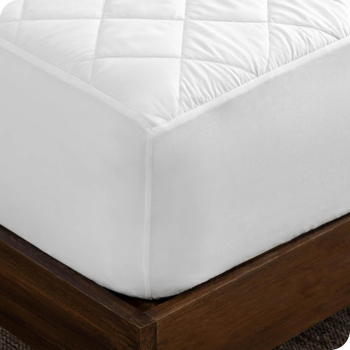Bare Home Waterproof Quilted Mattress Pad, Cooling Topper, Protects Against Spills, Elastic Fitted Cover, Twin XL