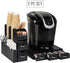 Mind Reader Coffee Pod Drawer and Cup Condiment Set, 2 Pcs., 36 Pod Capacity, Black