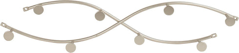 Spectrum Diversified 8-Hook Wall-Mount Double Entryway & Closet Storage, Satin Nickel Hat & Coat Rack for Home Decor