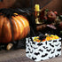 KUNRO Bat Pattern Halloween Storage Gift Basket, Canvas Storage Bins with Handles, Rectangle Organizer