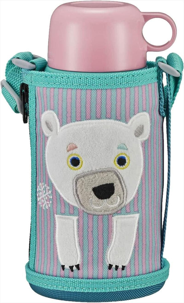 Tiger 20.3 fl oz Water Bottle, Stainless Steel Direct Drinking Cup with Pouch, Sahara Korobkuru