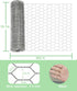 13.7" 393", 0.8 Inch vensovo Galvanized Chicken Wire Mesh Roll x Hexagonal Poultry Netting Fence for Garden, Rabbits