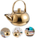 1pc Stainless Steel Pot, Cast Iron Teapot Kettle with Strainer, Large Capacity Stove Top Kettle for Kung Fu Tea