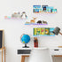 Shelves,15in 4 Pack Iridescent Rainbow Acrylic Floating Kids Wall Mounted Nursery Bookshelves, Display Ledge for Books