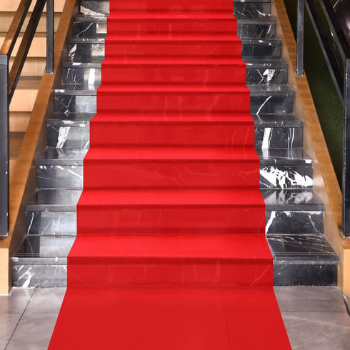 Shappy Red Carpet Runner Rug with 1 Piece Carpet Tape for Wedding, Christmas, Thanksgiving, 2.6 x 16.4 Feet