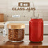 8 oz 6 Pack Bumobum Glass Jars with Lids, Small Glass Container with Bamboo Airtight Lid, Wide Mouth Canisters for Chia