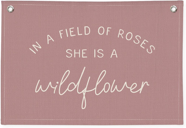 Wheatwin Girls Room Decor, Wildflower Nursery Decor, In a Field Full of Roses