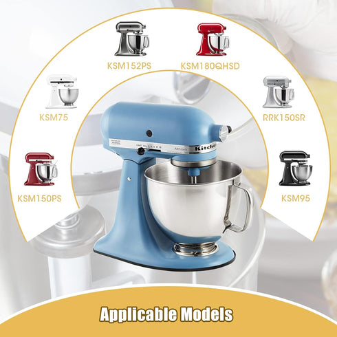 Metal Mixer Slider Mat for KitchenAid Stand Mixer, Appliance Sliding Tray, Compatible with 4.5-5 Qt Tilt-Head Artisan.