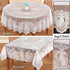 WUBODTI Christmas White Lace Rectangular Tablecloths, Floral Embroidered Angel Pattern, 60W x 84L for Baby Showers &