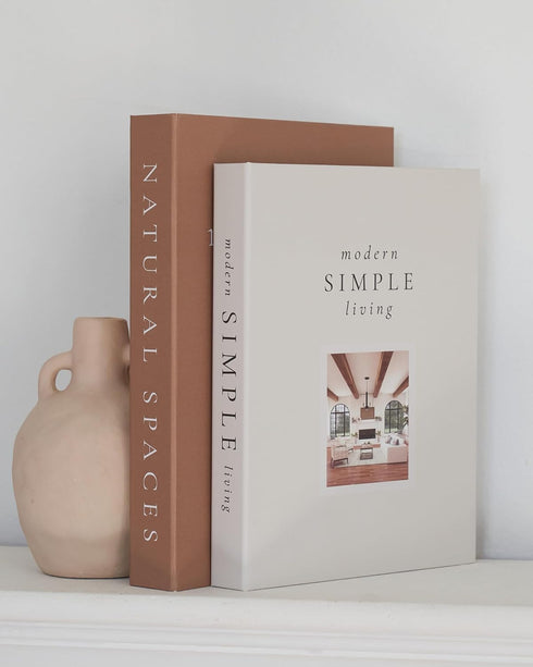 Set 2 Beautiful Decorative Books - of Boxes Enhance Your Coffee Table, Bookshelf or Mantel Shelf Decor - Aesthetic