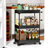 3 SPACEKEEPER Rolling Storage Cart Tier Bathroom Cart Organizers with Wheels Laundry Room Organization Mobile Shelving