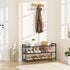 18"-33" Closet 12 3 5 LANTEFUL Adjustable Expandable Shoe Rack for Pairs Small Spaces Tier Shoe Organizer with Hooks