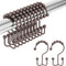 Amazer Shower Curtain Rings, Stainless Steel Hooks, 12 Pcs Double Glide Rings for Bathroom Shower Curtain Rods, Bronze