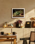 12x16 inch, HUARCEY Vintage Herb Kitchen Wall Art Framed Canvas Print Fresh Basil Rosemary Bay Leaves Garlic Onion