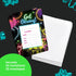Desert Cactus Neon Happy Birthday Invitations - Invite Cards (10 Count) with Envelopes for Kids Party